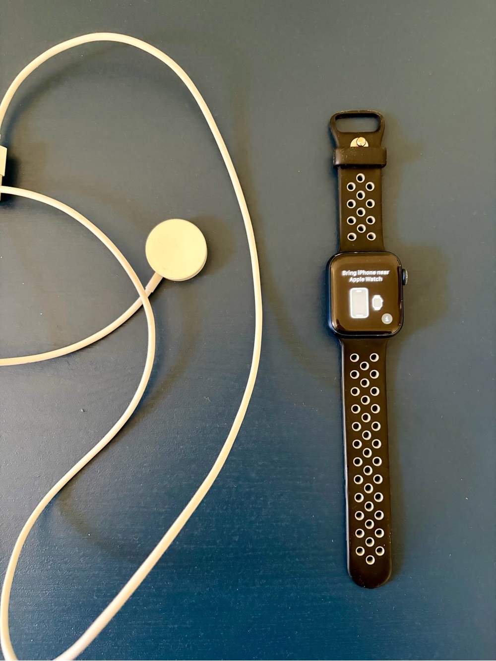 Apple Watch Series 6 - 40mm with Black Perforated Sport Band & Charger